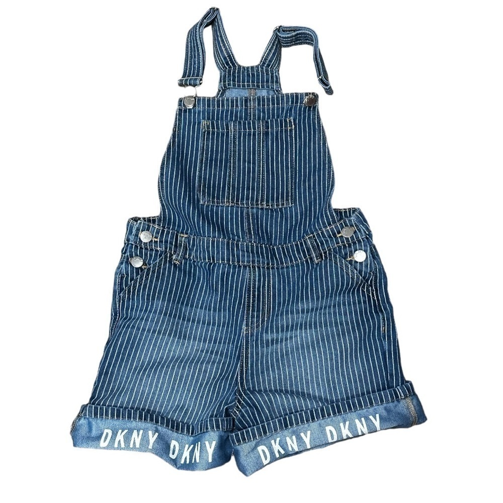 DKNY Girls Denim Shorts Overalls Size 14